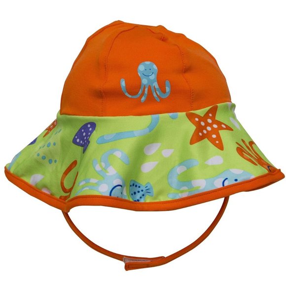 Octopus Swim Baby Sun Hat - Picture 1 of 4